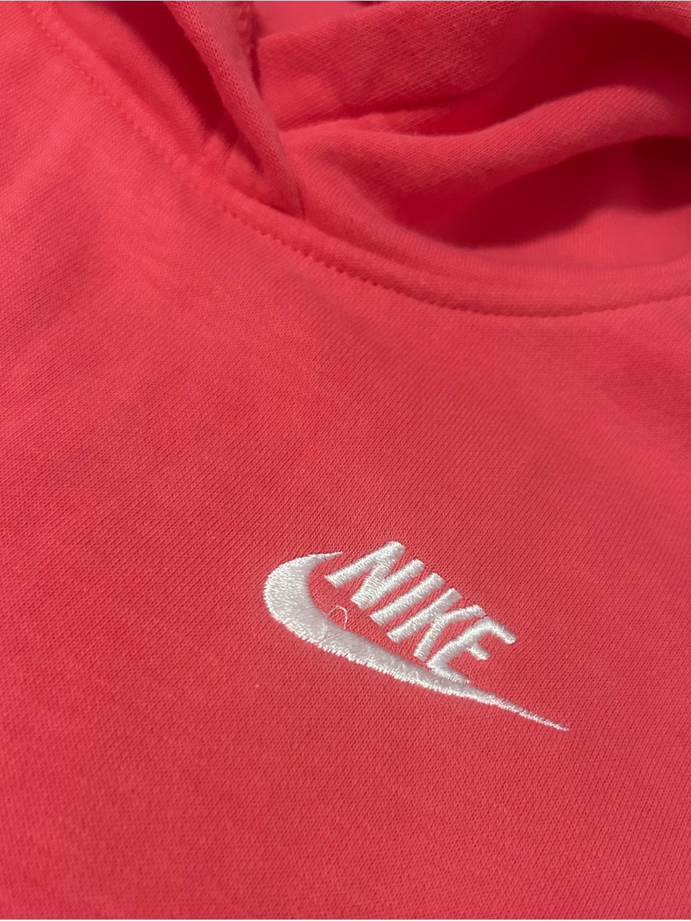 Nike Coral Pink Hoodie with White Swoosh - Picture 4 of 4